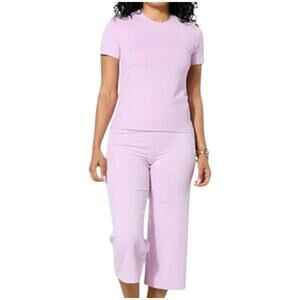 Joy Collection Women's Performance Crew Neck Tee w/Headband Lilac - Regular